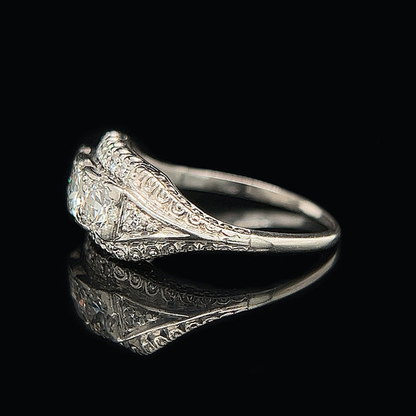 Art Deco, Wedding Ring, Wedding Band, Fashion Ring, Diamond, Platinum 