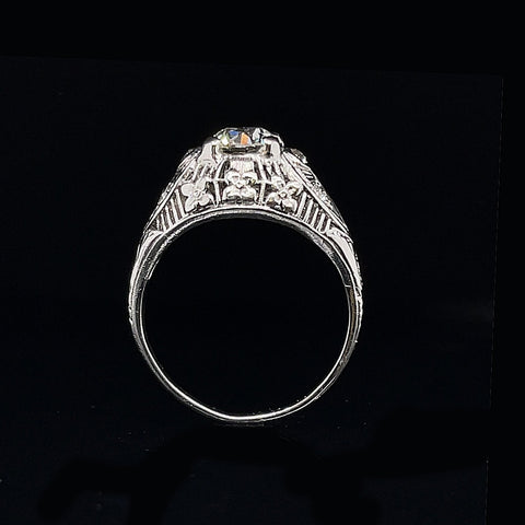 Edwardian, Antique, Vintage, Engagement Ring, Wedding Ring, Jewelry, Diamond, Platinum, Conflict Free 