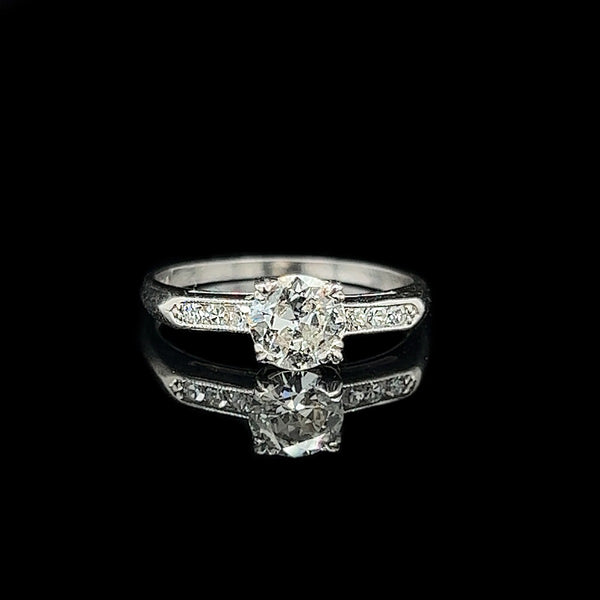 Art Deco, Antique, Vintage, Engagement Ring, Wedding Ring, Diamond, Platinum, Conflict Free