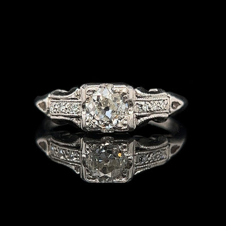 Art Deco , Antique, Vintage, Engagement Ring, Wedding Ring, Diamond, Platinum 