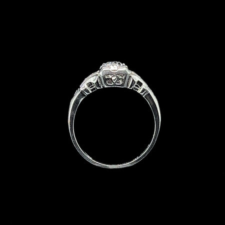 Art Deco , Antique, Vintage, Engagement Ring, Wedding Ring, Diamond, Platinum 