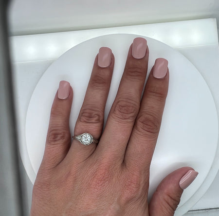 Art Deco, Antique, Vintage, Engagement Ring, Fashion Ring, Diamond, 18K White Gold 