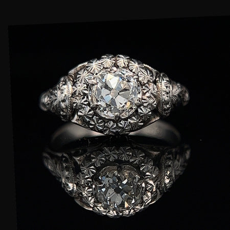 Antique, Art Deco, Vintage, Engagement Ring, Wedding Ring, Diamond, Platinum 