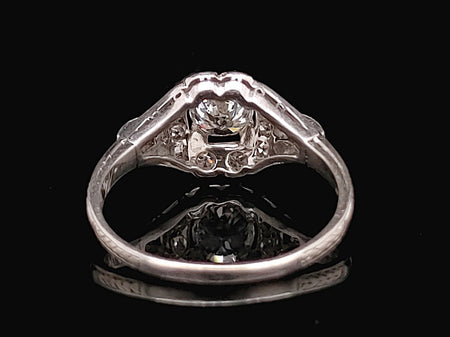 Art Deco, Antique, Diamond, Engagement Ring, Wedding Ring, Platinum