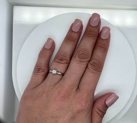 Art Deco .25ct. Diamond Antique Engagement Ring Platinum - J37785