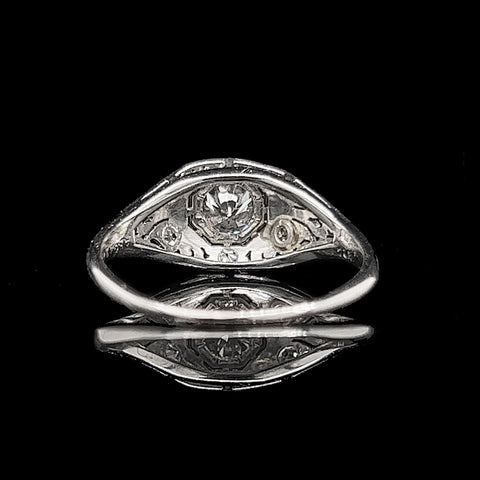 Art Deco, Antique, Vintage, Engagement Ring, Wedding Ring, Diamond, Platinum 