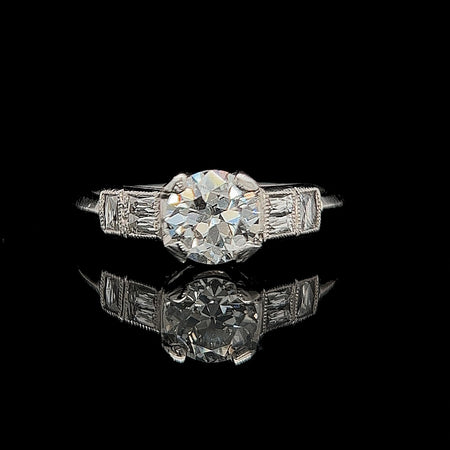 Vintage, Antique, Engagement Ring, Wedding Ring, Diamond, Platinum 