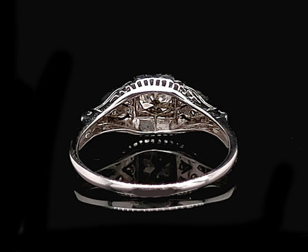 Art Deco, Antique, Vintage, Engagement Ring, Wedding Ring, Diamond, 18K White Gold, Conflict Free