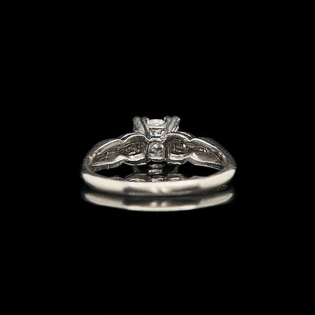 Art Deco .55ct. Diamond Antique Engagement Ring Platinum -  J39117