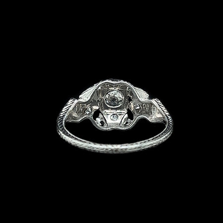 Art Deco, Antique, Vintage, Engagement Ring, Wedding Ring, Diamond, Platinum, Garland 