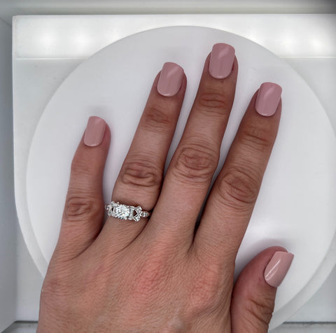 Vintage, Antique, Engagement Ring, Wedding Ring, Diamond, 18K White Gold  