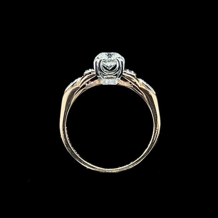 Vintage, Antique, Engagement Ring, Wedding Ring, Jabel, Diamond, 18K White Gold, 14K Yellow Gold