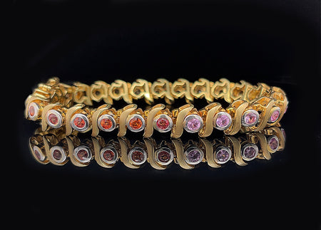 5.00ct. T.W. Zircon Vintage Bracelet Yellow Gold - J39476C