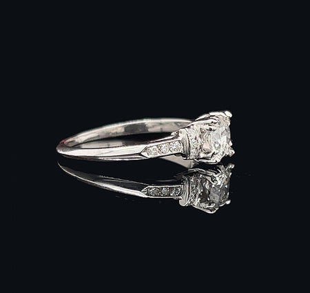 Art Deco, Engagement Ring, Wedding Ring, Diamond, Platinum, Conflict Free Diamond