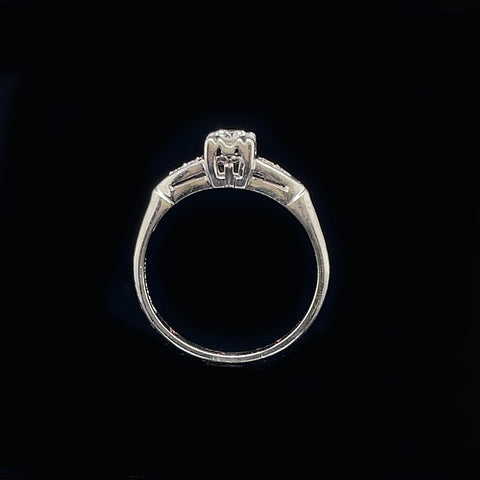 Art Deco, Antique, Vintage, Engagement Ring, Wedding Ring, Diamond, Platinum 
