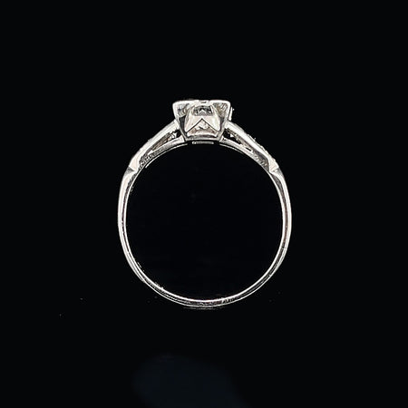 Art Deco, Antique, Vintage, Engagement Ring, Wedding Ring, Jewelry, Diamond, Platinum, Conflict Free 