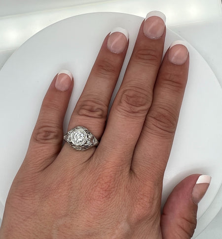 Belle Époque, Antique, Vintage, Engagement Ring, Wedding Ring, Diamond, Platinum 