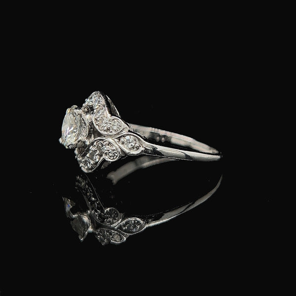 Art Deco, Antique, Vintage, Engagement Ring, Wedding Ring, Diamond, Platinum