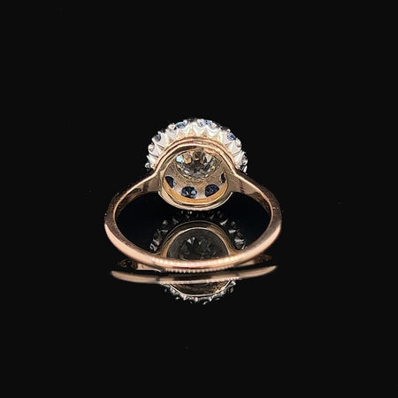 Edwardian, Antique, Vintage, Engagement Ring, Wedding Ring, Diamond, Sapphire, 14K Yellow Gold, Platinum 