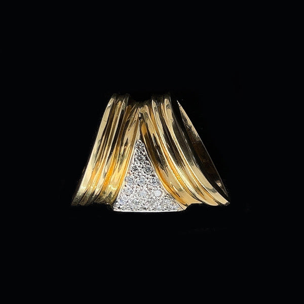Estate, Pendant, Enhancer, Diamond, 14K Yellow Gold