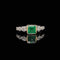 Art Deco, Antique, Vintage, Engagement Ring, Wedding Ring, Fashion Ring, Emerald, Platinum, 14K Yellow Gold