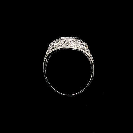 Art Deco, Antique, Vintage, Engagement Ring, Wedding Ring, Sapphire, Diamond, Platinum