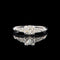 Art Deco .17ct. Diamond Antique Engagement - Fashion Ring 18K White Gold Fidelity - J39947